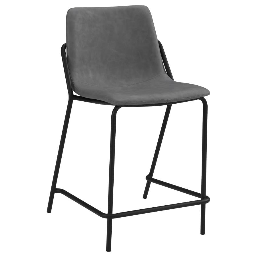 Earnest Upholstered Counter Chair Grey (Set of 2) - 183452