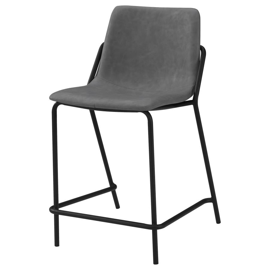 Earnest Upholstered Counter Chair Grey (Set of 2) - 183452