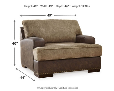 Alesbury Sofa, Oversized Chair, Swivel Chair and Ottoman - 18704U2