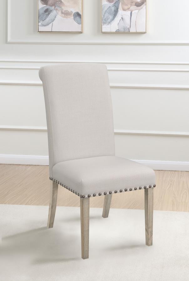Salem Fabric Upholstered Dining Side Chair Beige (Set of 2) - 190152