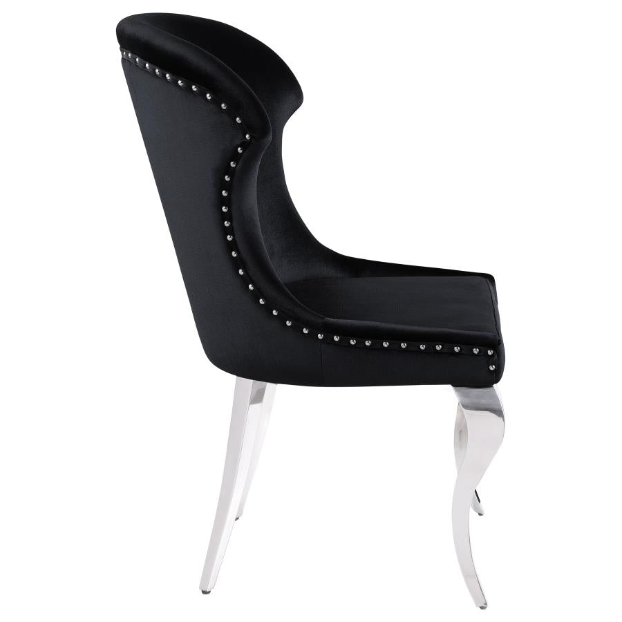 Cheyanne Upholstered Dining Side Chair Black (Set of 2) - 190742
