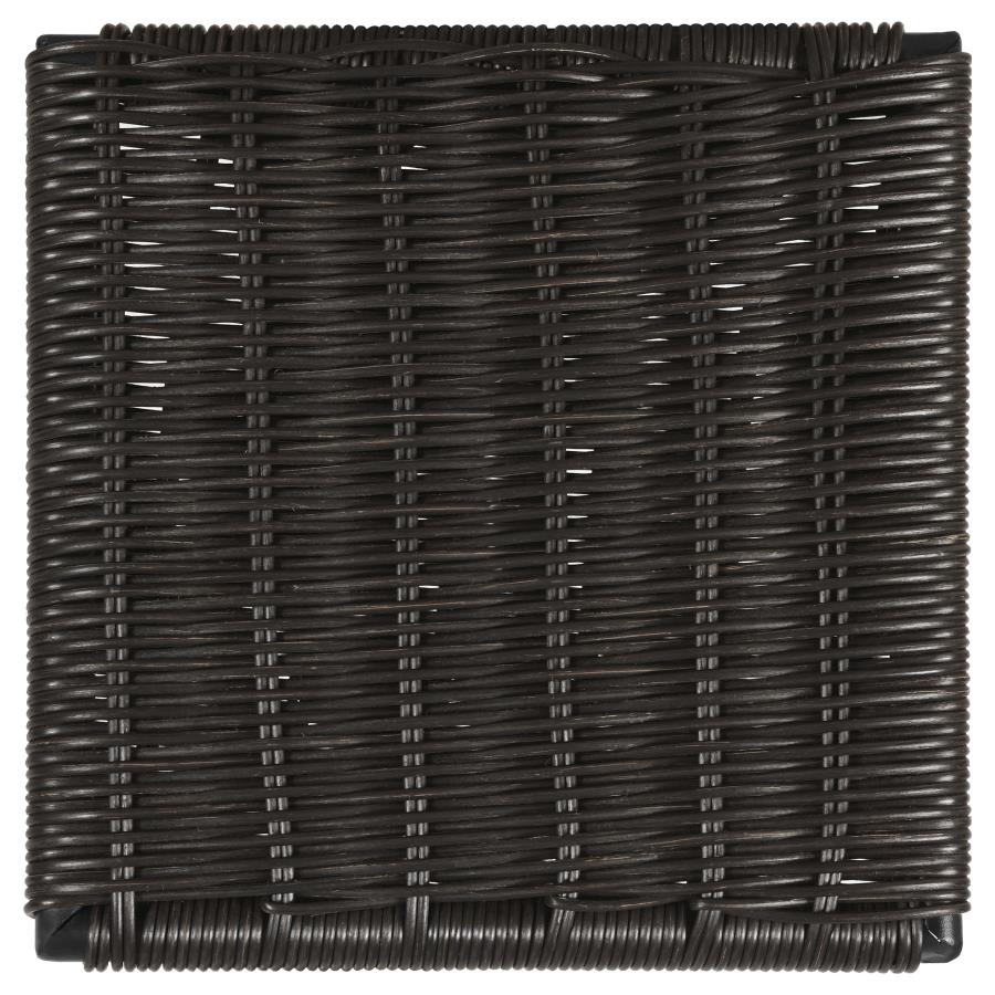 Mckinley Faux Rattan Metal Bar Chair Brown (Set of 2) - 192040