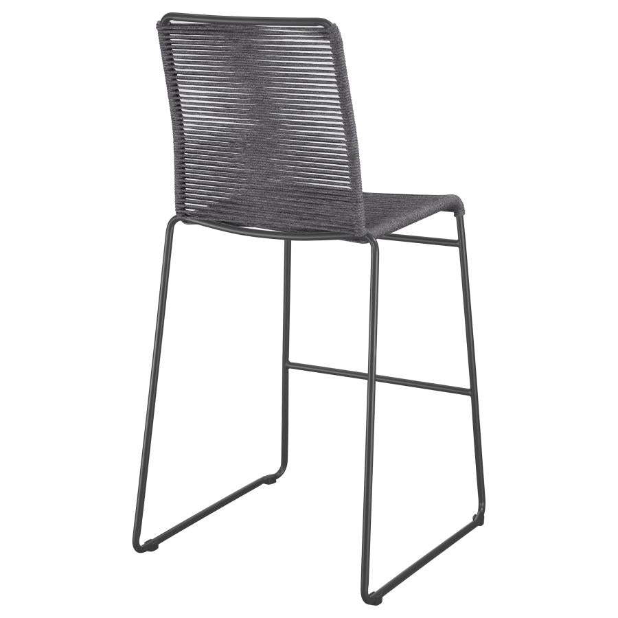Jerome Woven Rope Metal Bar Chair Charcoal (Set of 2) - 192064