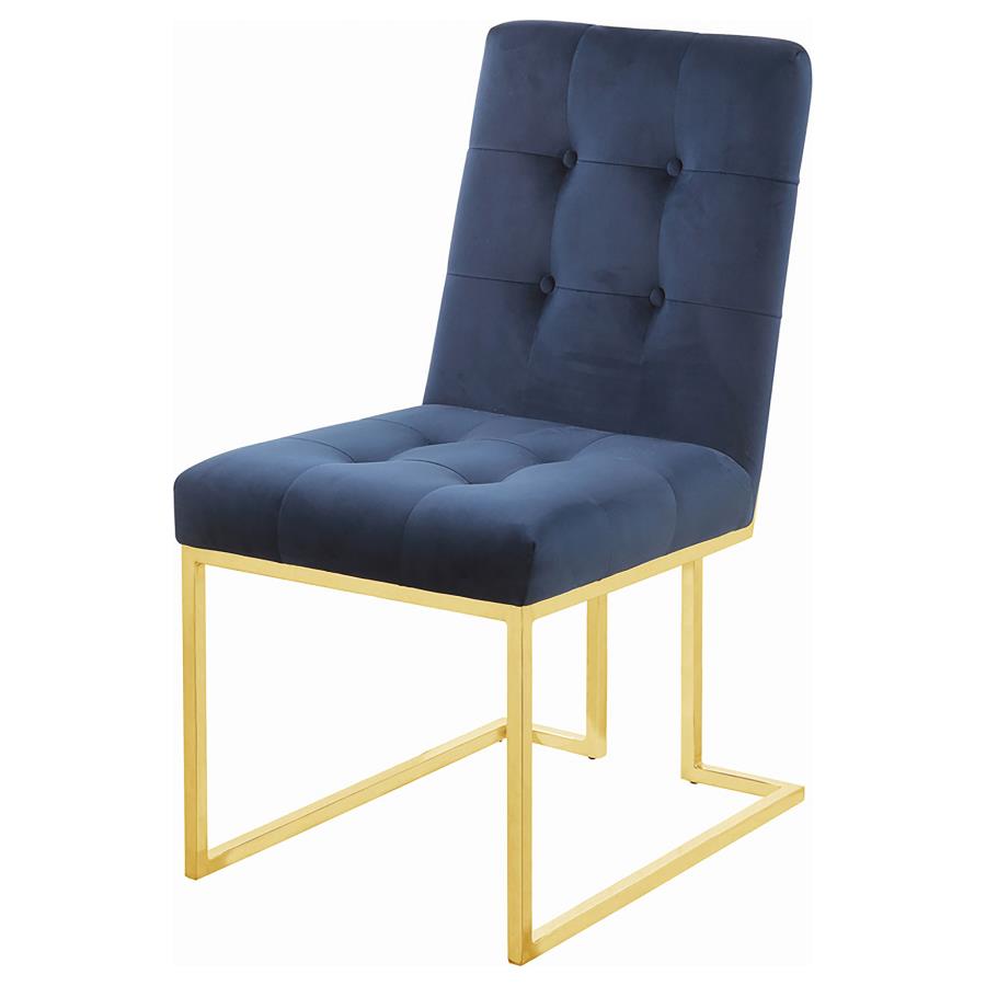 Cisco Velvet Upholstered Dining Side Chair Gold (Set of 2) - 192493