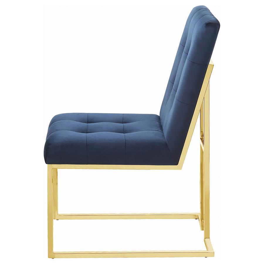 Cisco Velvet Upholstered Dining Side Chair Gold (Set of 2) - 192493