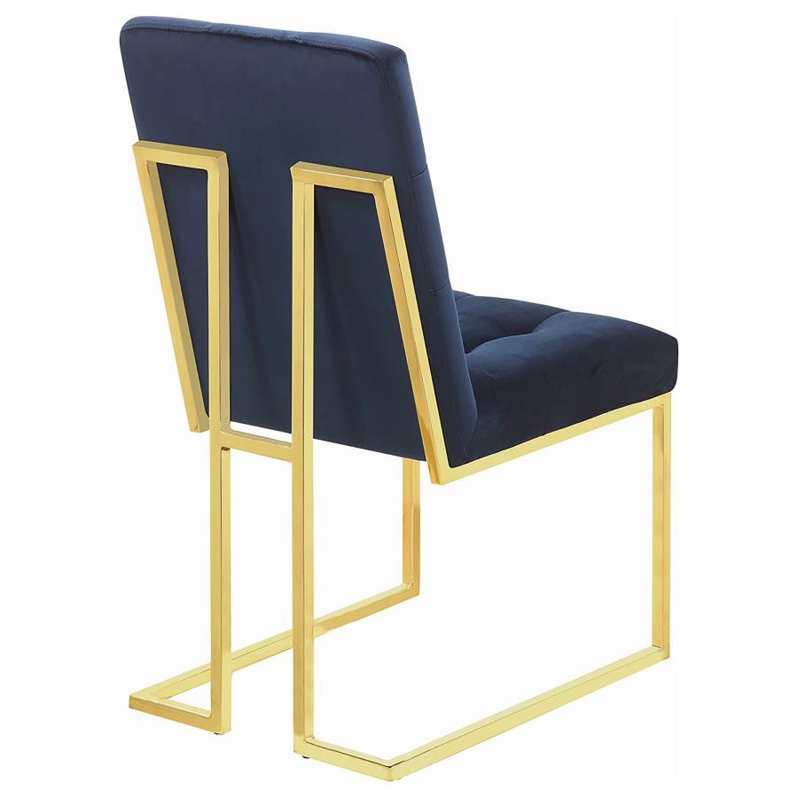 Cisco Velvet Upholstered Dining Side Chair Gold (Set of 2) - 192493