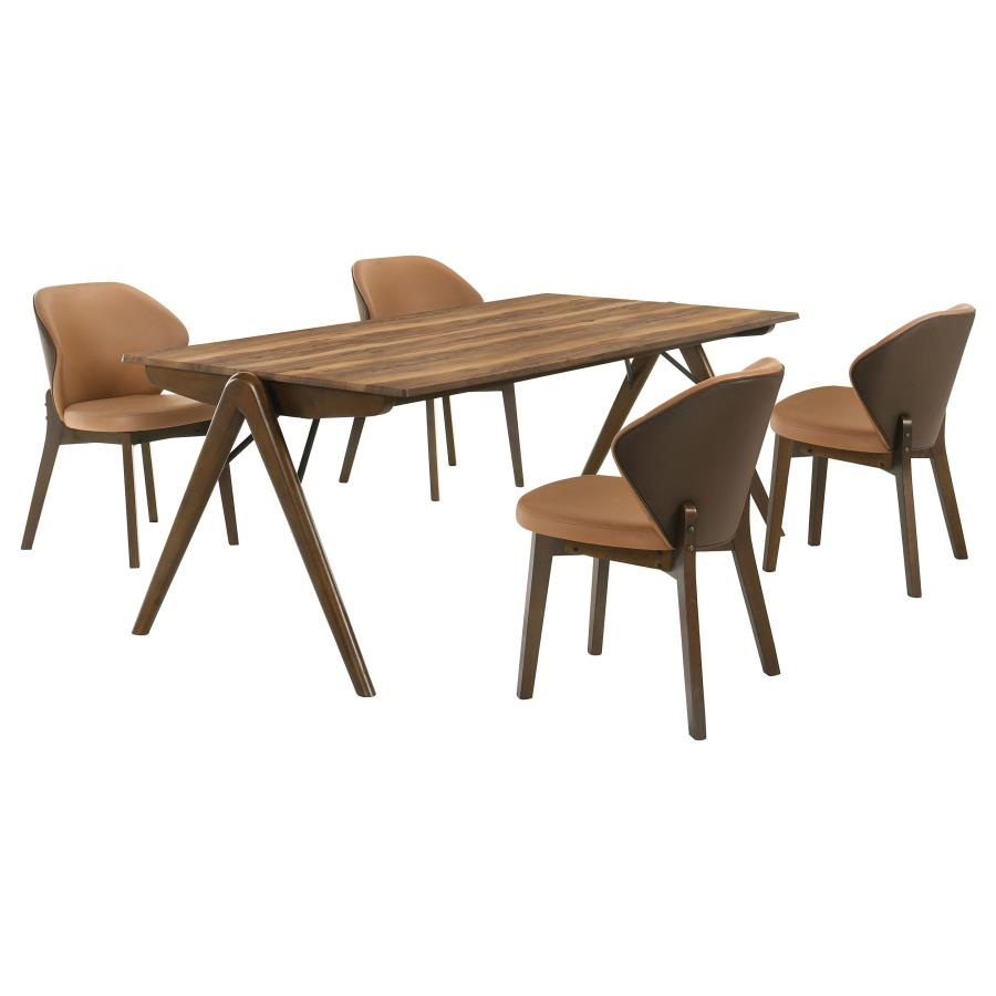 Randolph 5-piece Rectangular Dining Table Sheesham and Brown - 192521-S5