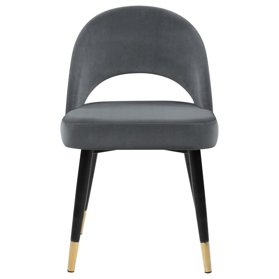 Lindsey Upholstered Dining Side Chair Grey (Set of 2) - 192542