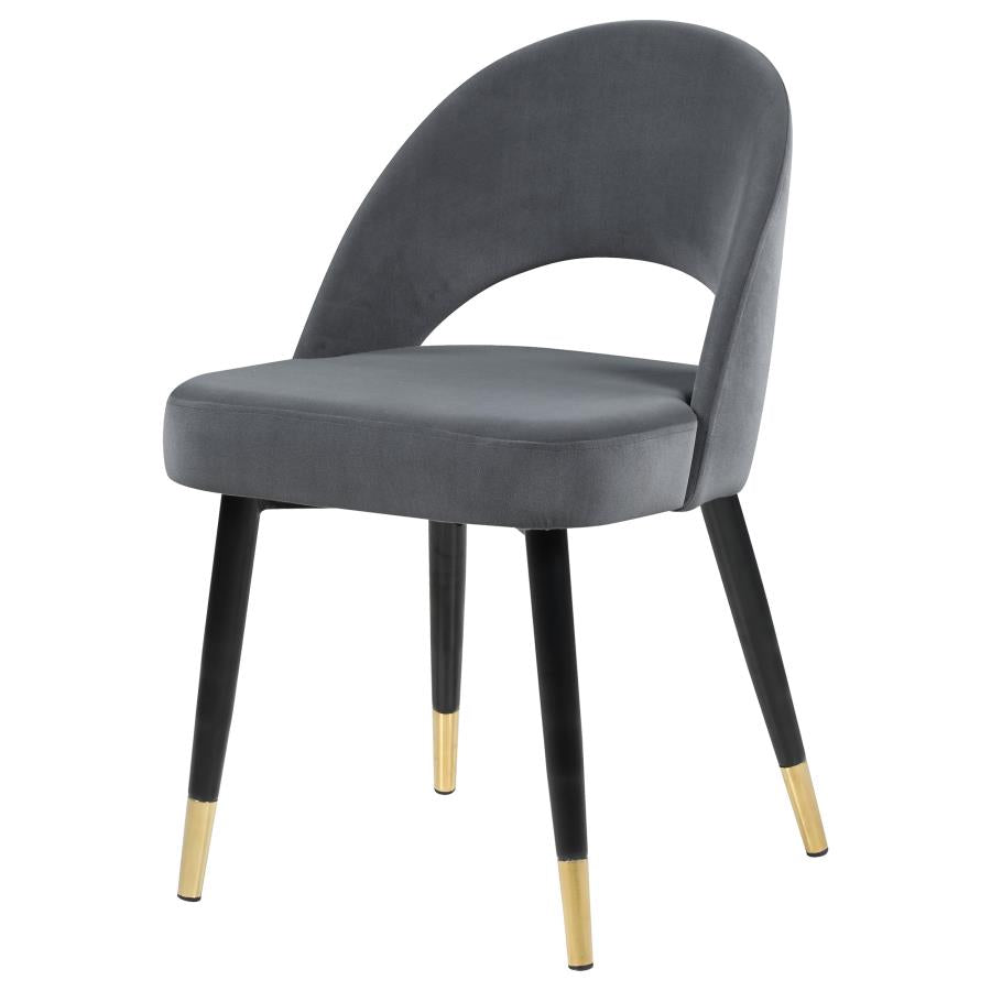 Lindsey Upholstered Dining Side Chair Grey (Set of 2) - 192542