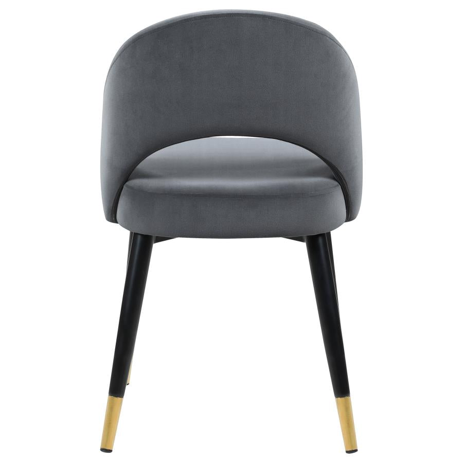 Lindsey Upholstered Dining Side Chair Grey (Set of 2) - 192542