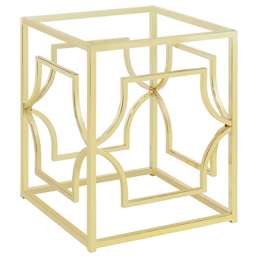 Starlight Square Metal Dining Table Base Brass - 192641