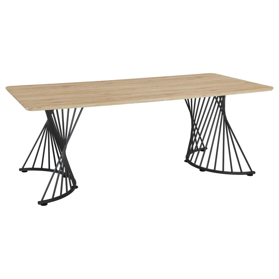 Altus 80-inch Composite Wood Dining Table Natural Oak - 193531