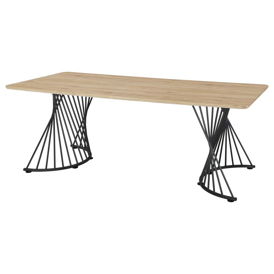 Altus 80-inch Composite Wood Dining Table Natural Oak - 193531