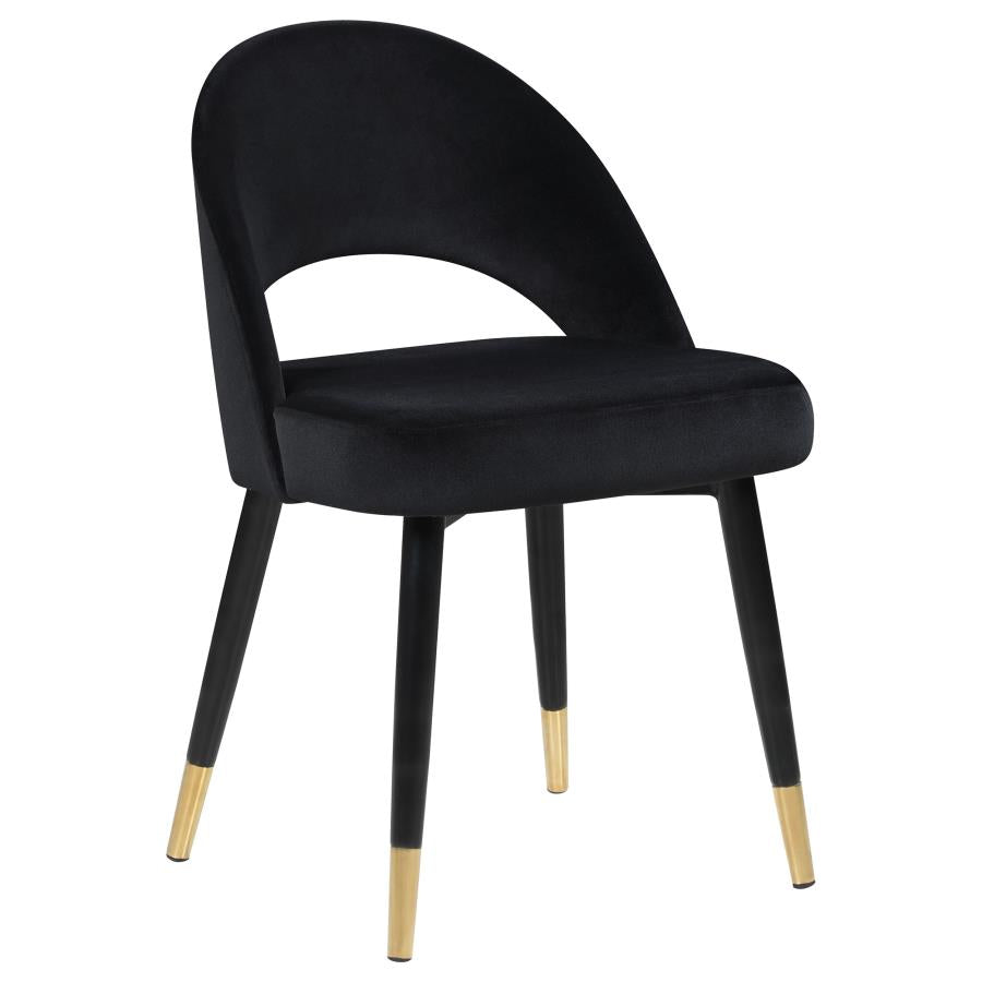 Lindsey Upholstered Dining Side Chair Black (Set of 2) - 193562