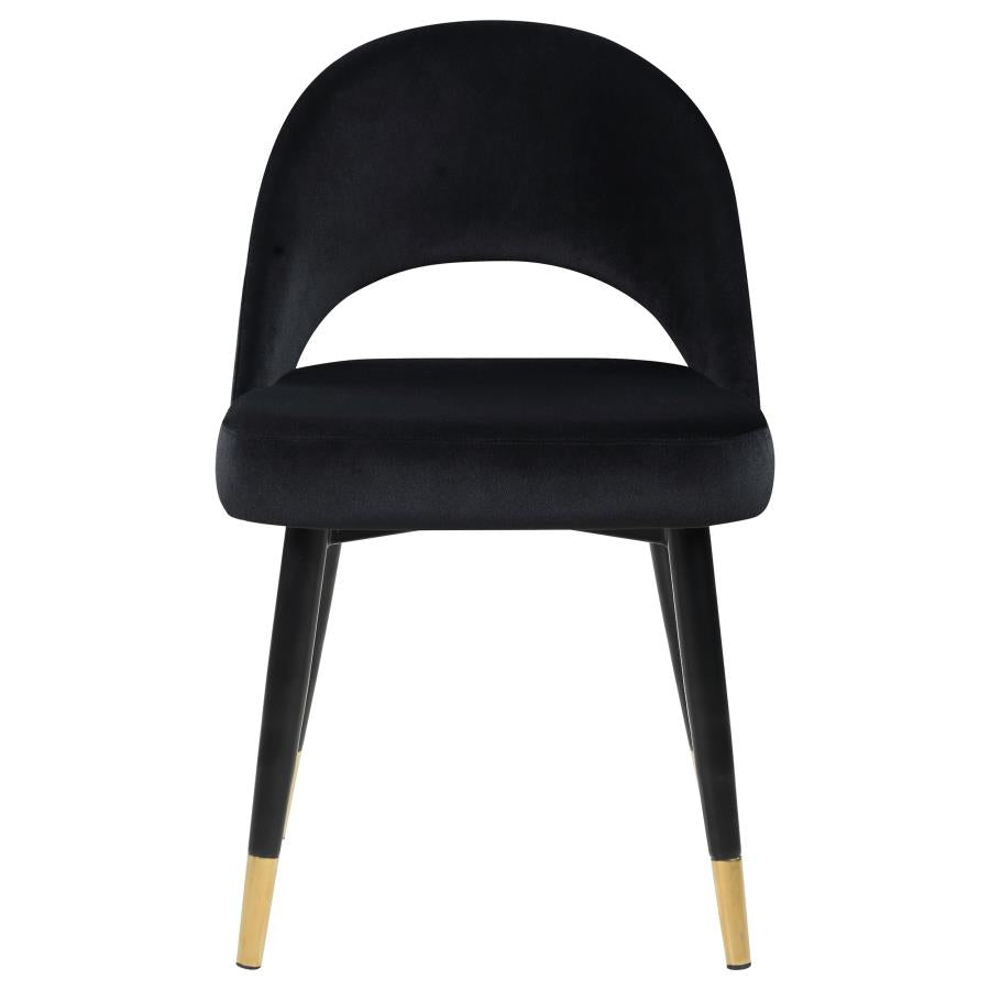 Lindsey Upholstered Dining Side Chair Black (Set of 2) - 193562