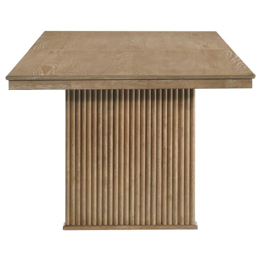 Adina 89-inch Extension Dining Table Distressed Light Brown - 193611