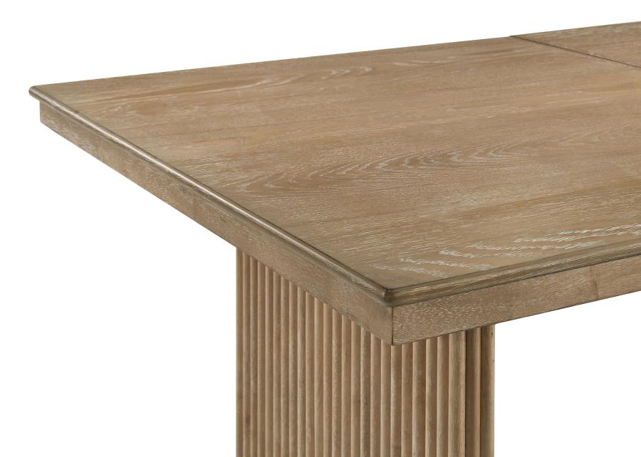 Adina 89-inch Extension Dining Table Distressed Light Brown - 193611