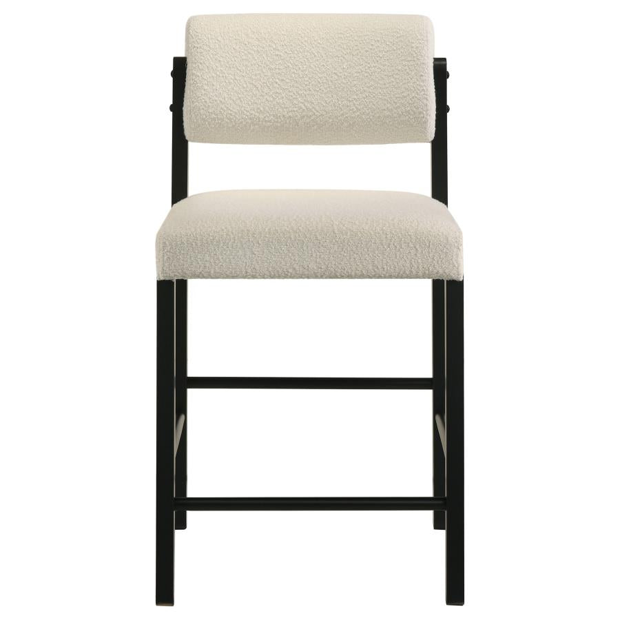 Hamlyn 5-piece Round Wood Counter Height Dining Set Cream and Black - 193938BLK-S5B