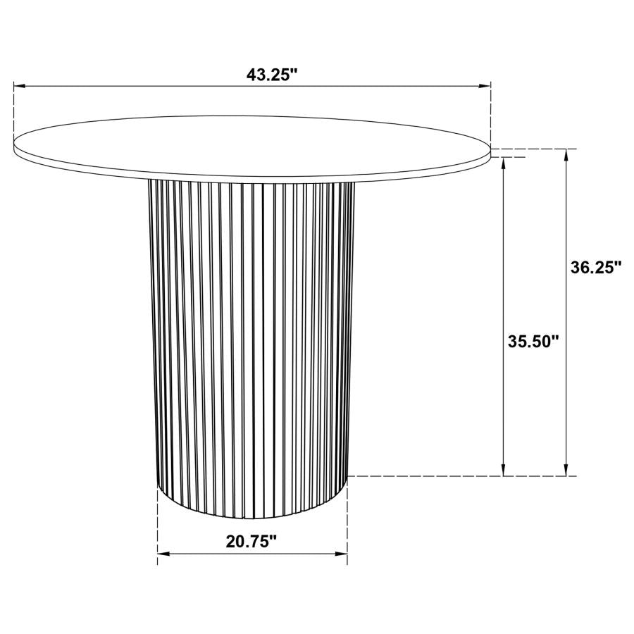Hamlyn 43-inch Round Wood Counter Height Dining Table Black - 193938BLK