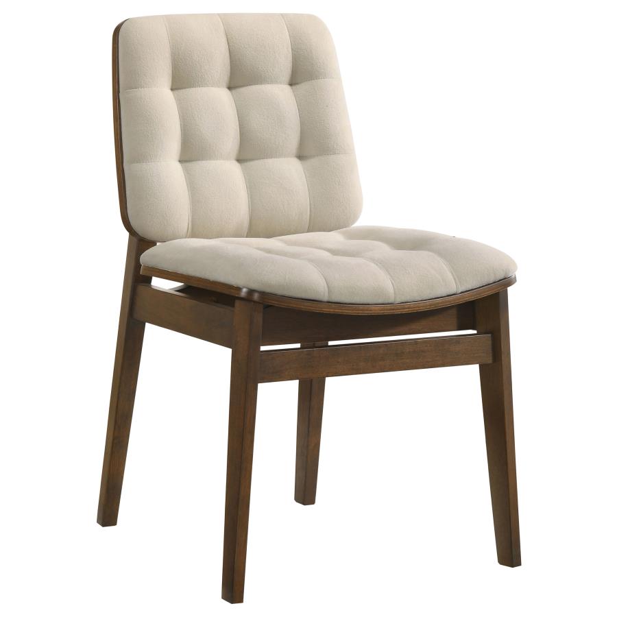 Strouse 5-piece Dining Set Cream and Walnut - 193940WAL-S5D