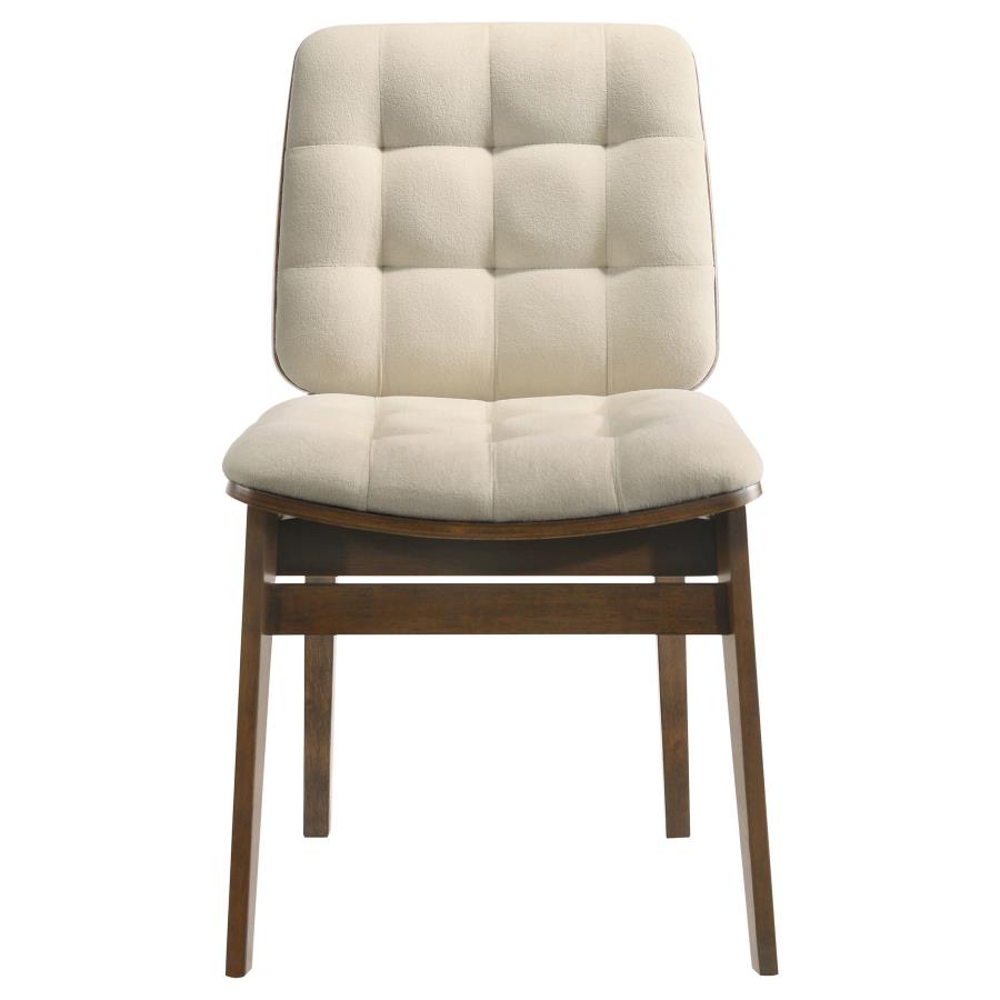 Strouse 5-piece Dining Set Cream and Walnut - 193940WAL-S5D