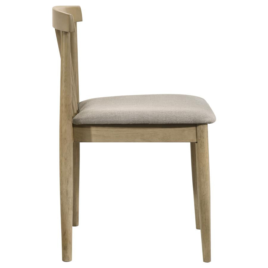 Cullen Dining Side Chair Upholstered Seat Natural Oak (Set of 2) - 193942NAT