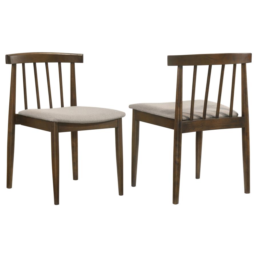 Cullen Dining Side Chair Upholstered Seat Dark Walnut (Set of 2) - 193942WAL