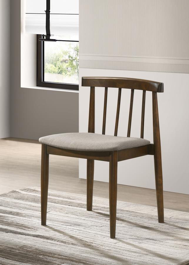 Cullen Dining Side Chair Upholstered Seat Dark Walnut (Set of 2) - 193942WAL