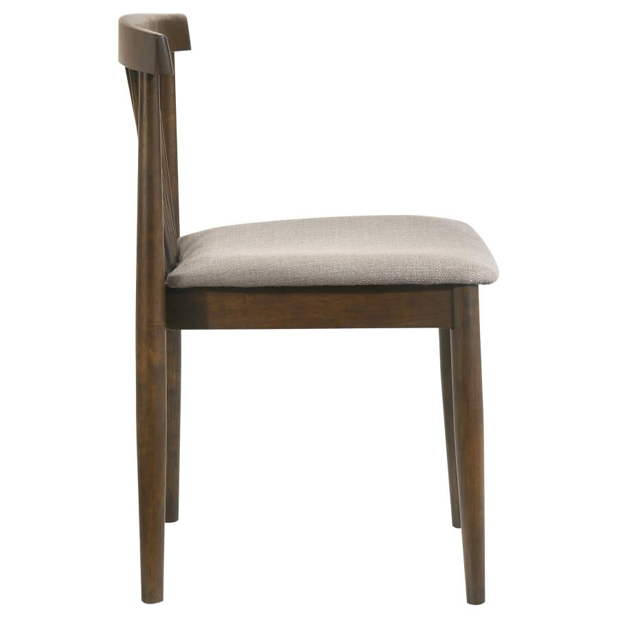 Cullen Dining Side Chair Upholstered Seat Dark Walnut (Set of 2) - 193942WAL