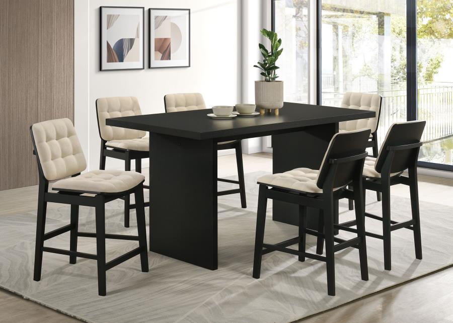 Decker 70-inch Rectangular Wood Counter Height Dining Table Black - 193958BLK