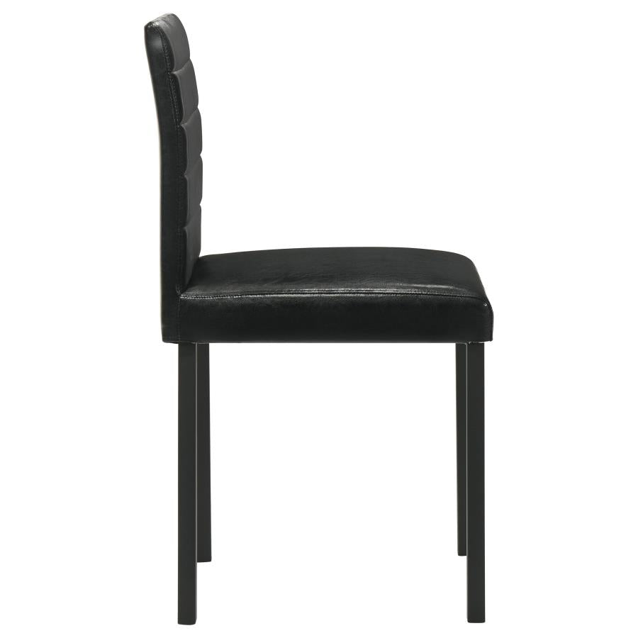 Garza Upholstered Dining Side Chair Black (Set of 4) - 193982
