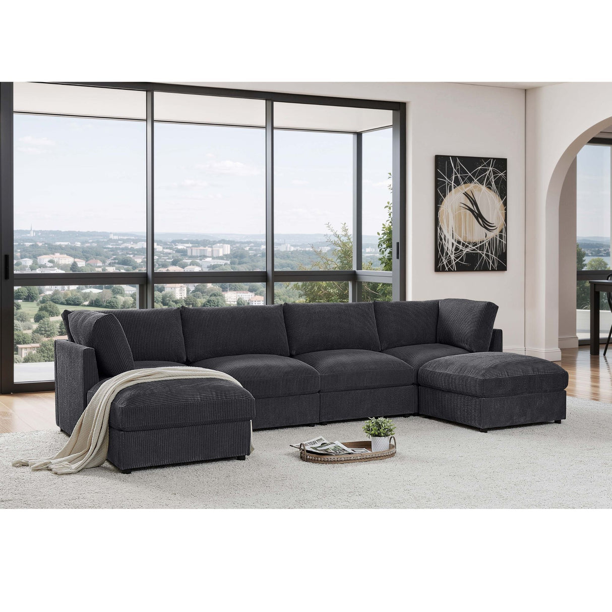 Modern Reversible Modular Sectional