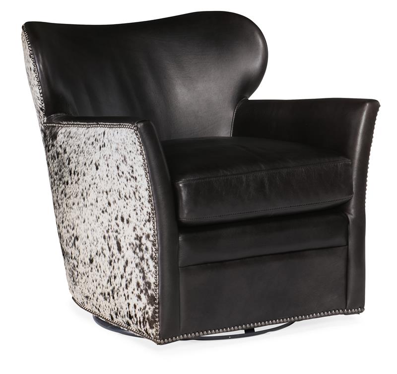 Kato leather Swivel Chair with Salt Pepper HOH - CC469-SW-097