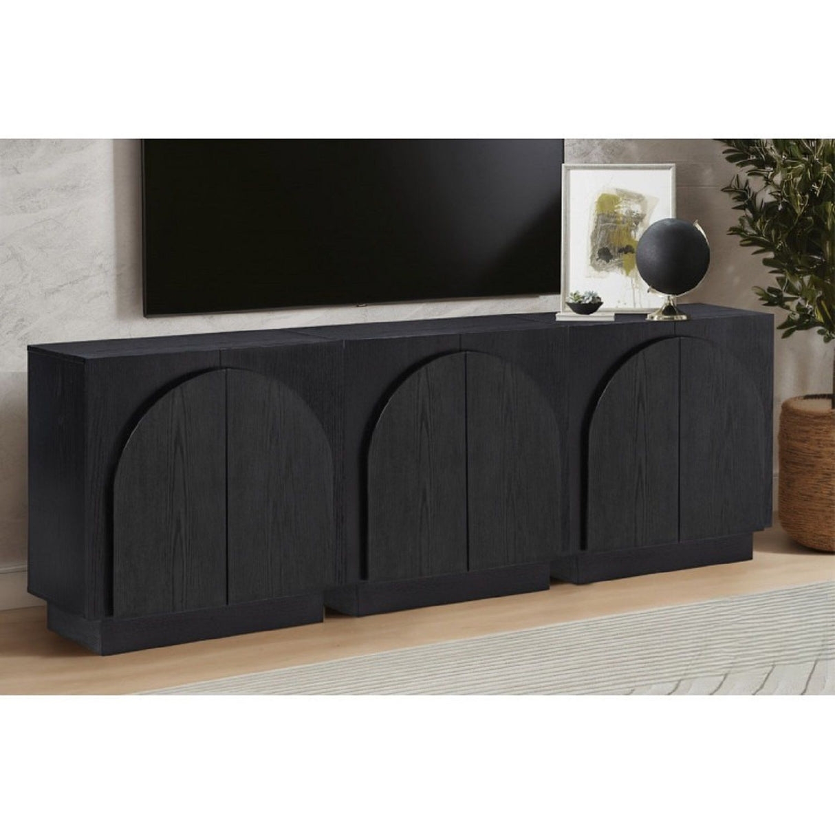 Modern Sideboard Buffet With Arched Cabinet Doors