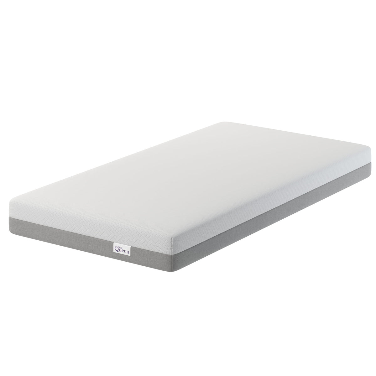 6" Twin Memory Foam Mattress Medium Firm - White / Gray
