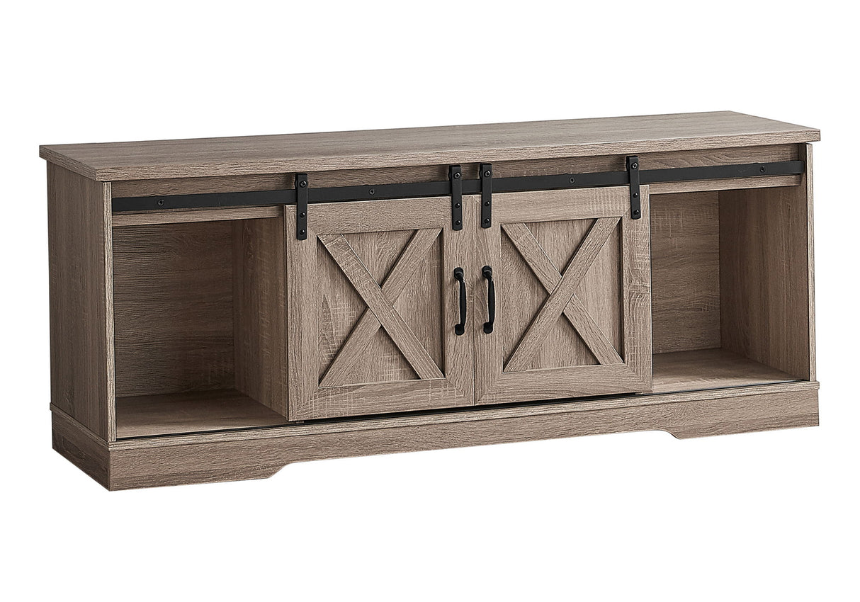 TV Stand, Console, Media Entertainment Center, Storage Cabinet, Transitional - Taupe