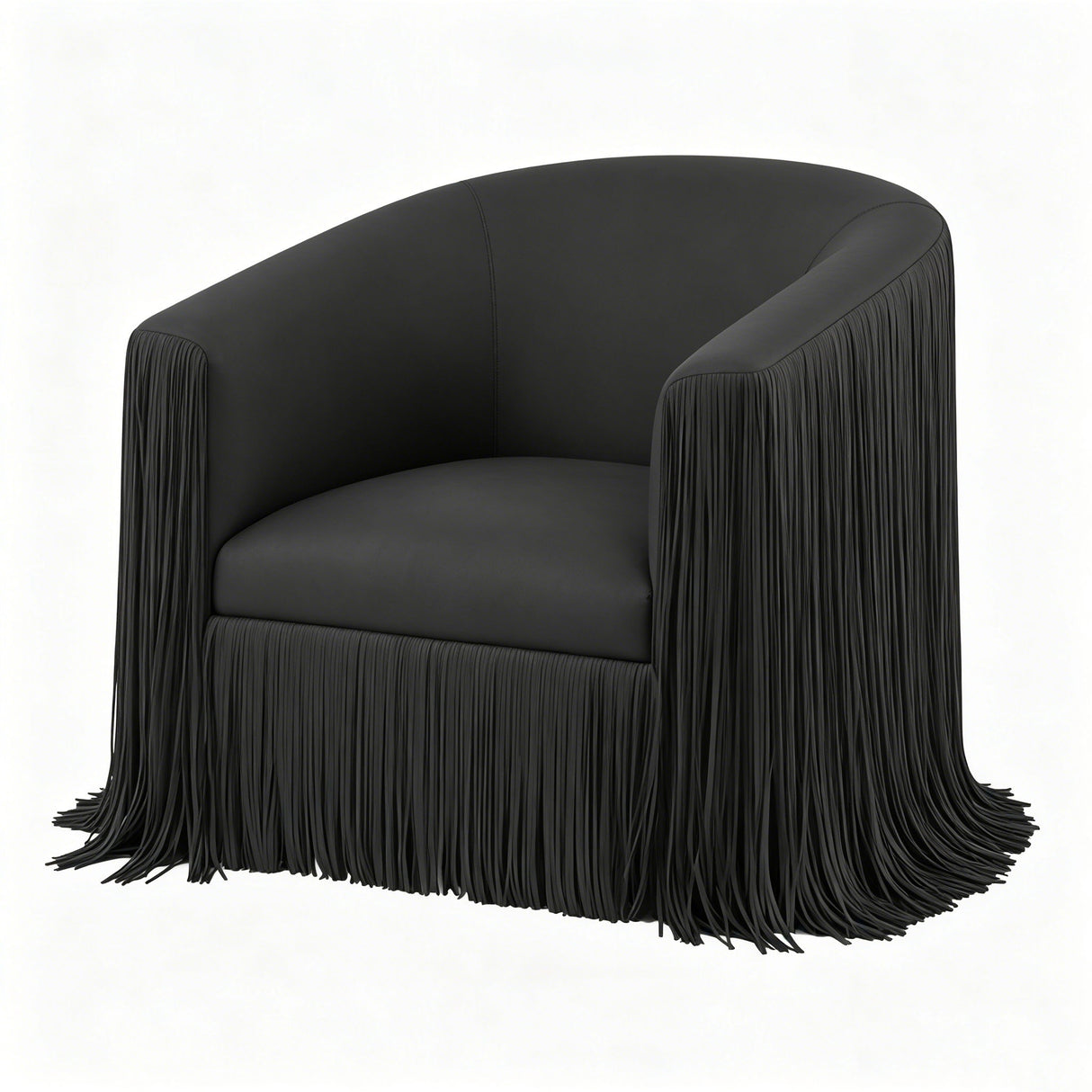 Isle - Swivel Chair With Fringe Accent