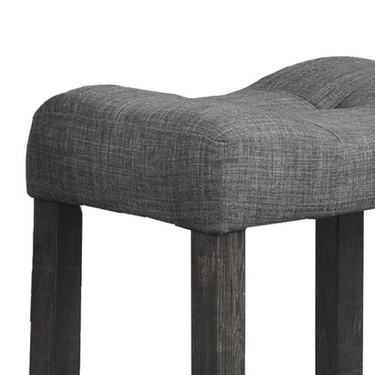 Transitional Style Counter Height Dining Stool With Footrest (Set of 2)