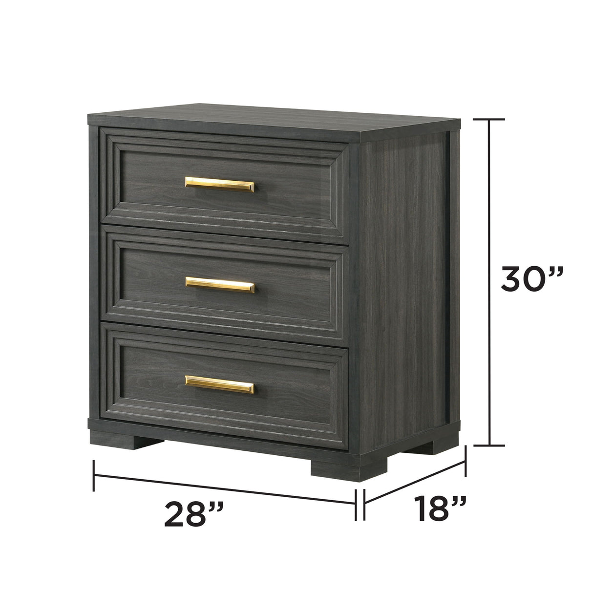 Colorado - Nightstand - Charcoal