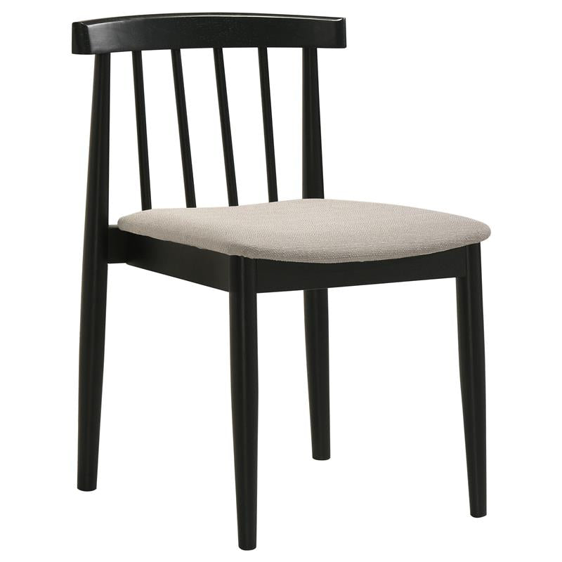 Cullen Dining Side Chair Upholstered Seat Black (Set of 2) - 193942BLK