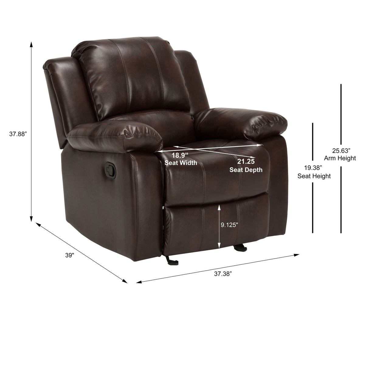 Charlotte - Glider Recliner - Burnished Brown