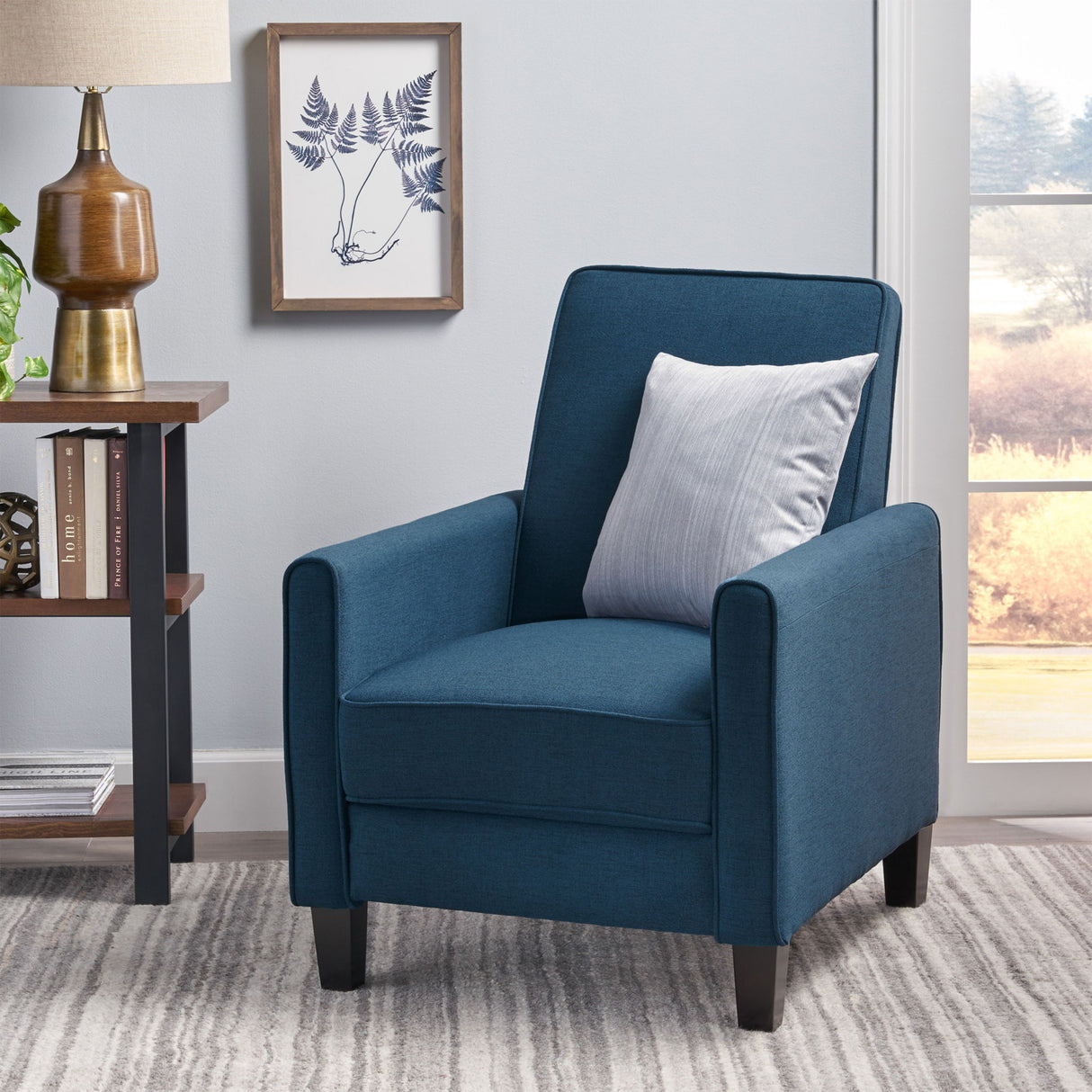Upholstered Push Back Recliner Chair For Living Room