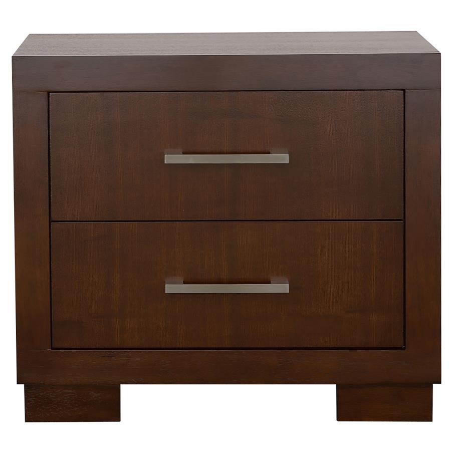 Jessica 5-piece Eastern King LED Bedroom Set Cappuccino - 200711KE-S5P