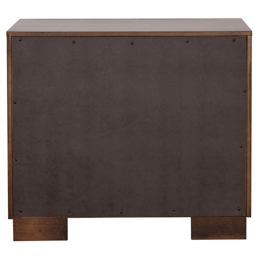 Jessica 5-piece Eastern King LED Bedroom Set Cappuccino - 200711KE-S5P