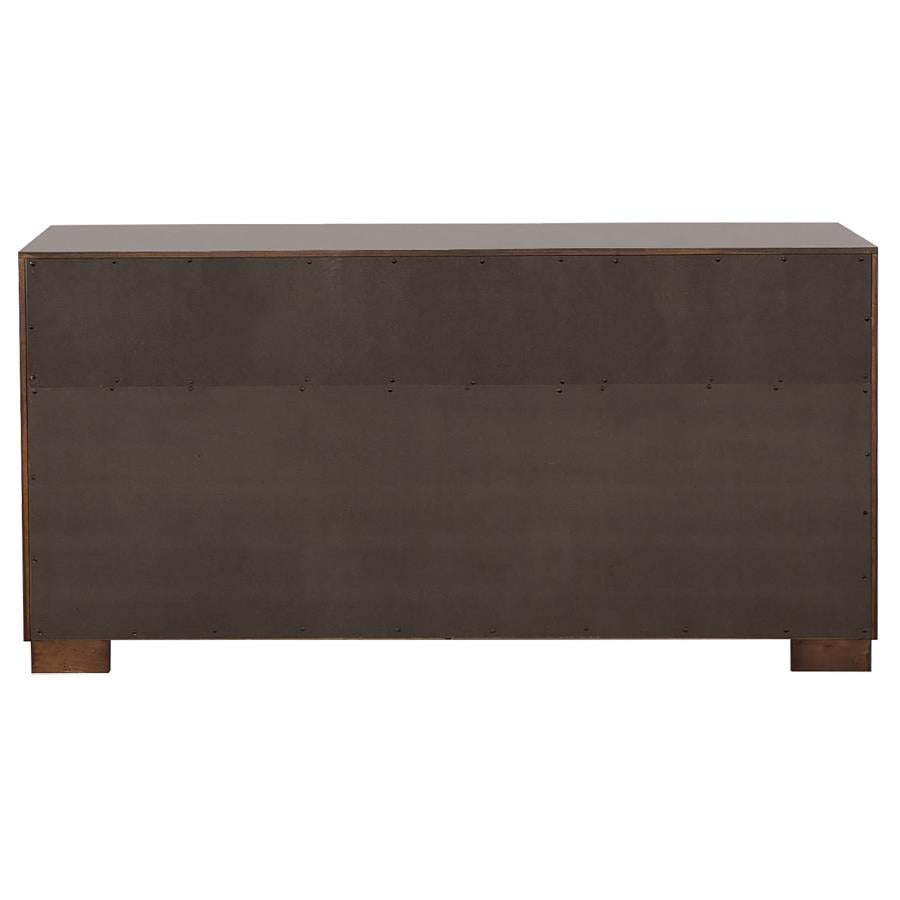 Jessica 5-piece Eastern King LED Bedroom Set Cappuccino - 200711KE-S5P