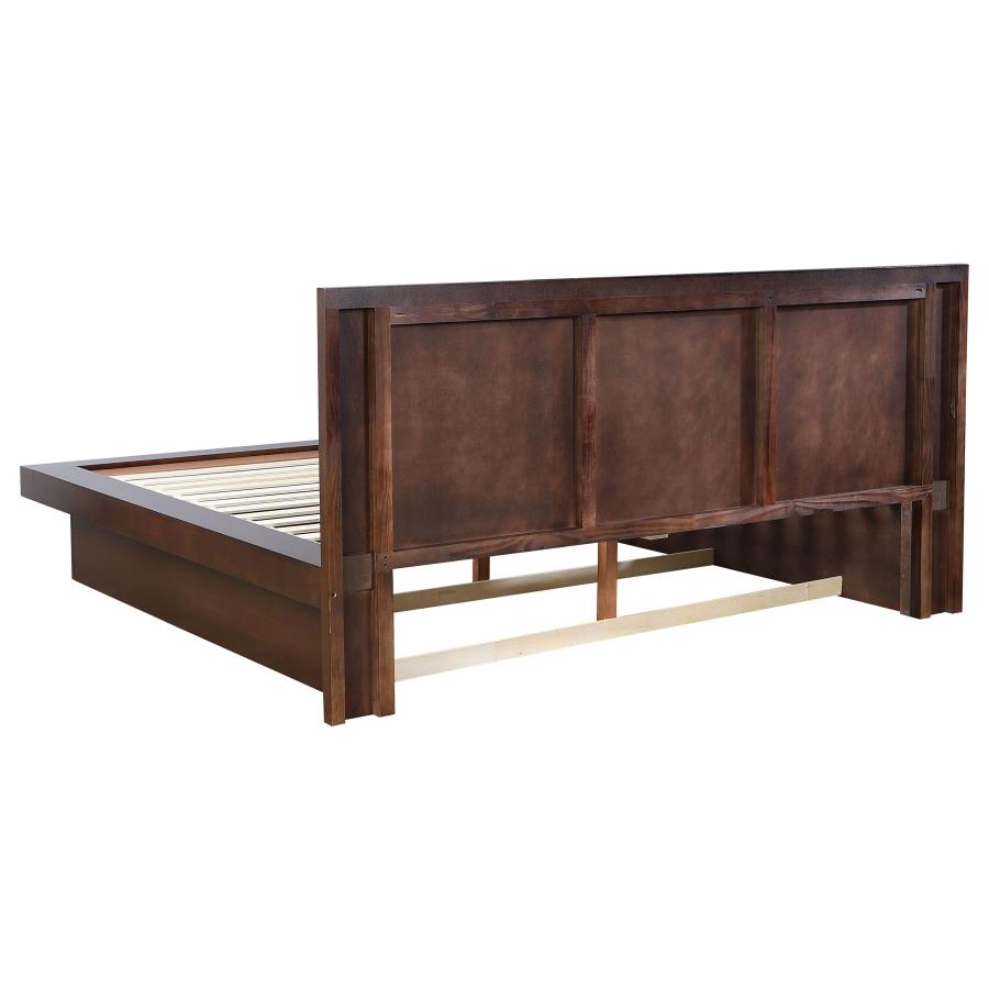 Jessica 6-piece Eastern King LED Bedroom Set Cappuccino - 200711KE-S6P