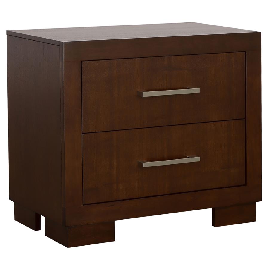 Jessica 6-piece Eastern King LED Bedroom Set Cappuccino - 200711KE-S6P