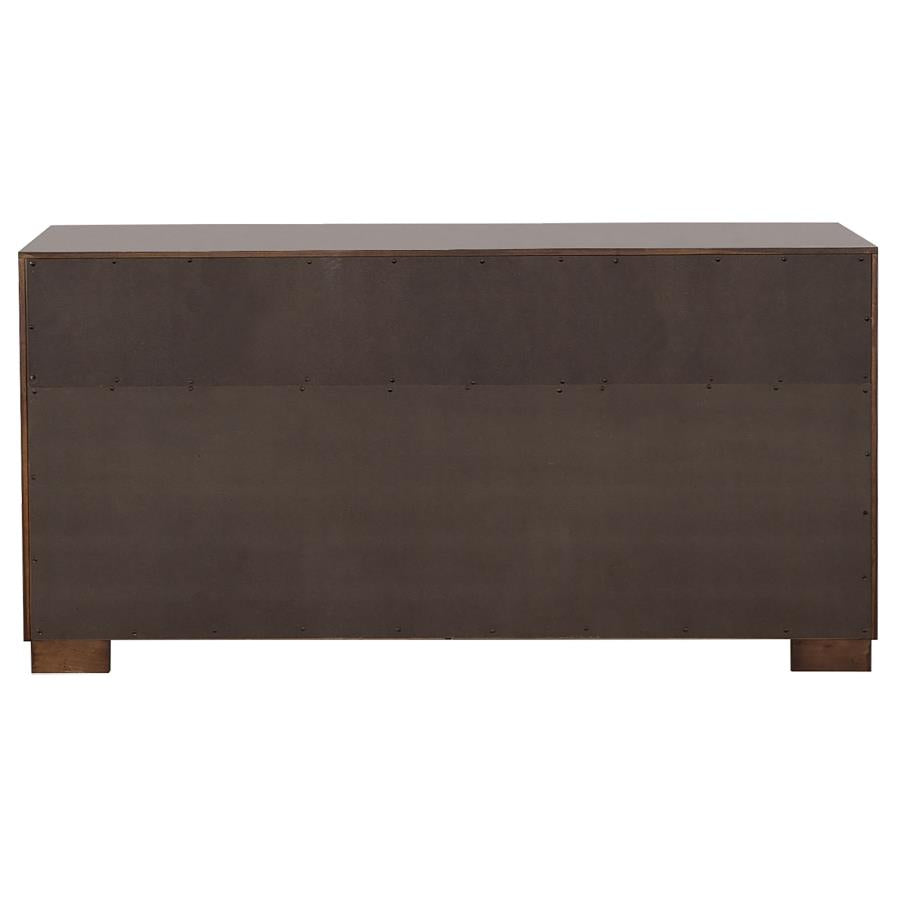 Jessica 6-piece Eastern King LED Bedroom Set Cappuccino - 200711KE-S6P