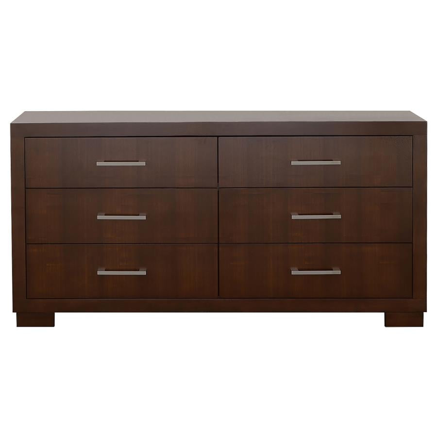 Jessica 6-drawer Dresser Cappuccino - 200713