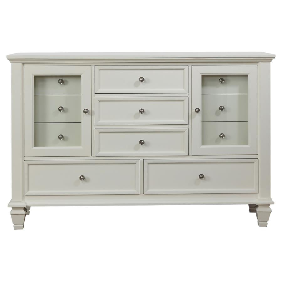 Sandy Beach 11-drawer Dresser Cream White - 201303
